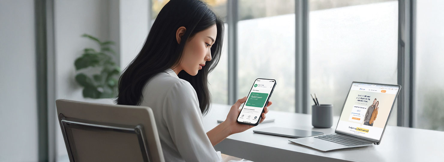 Person sees quick loan deposit notification